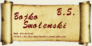 Bojko Smolenski vizit kartica